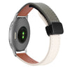 Correa de reloj de cuero de microfibra con hebilla magnética fina de 18 mm para Garmin Venu 2S (verde albaricoque y aguacate)