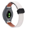 Correa de reloj de cuero de microfibra con hebilla magnética fina de 18 mm para Garmin Vivomove 3S (albaricoque)