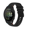 Correa de silicona con puntadas onduladas y puntos para reloj Garmin Forerunner 165 de 20 mm (negra)