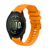 Correa de silicona con puntadas onduladas y puntos para reloj Garmin Forerunner 165 de 20 mm (amarillo ámbar)