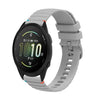 Correa de reloj de silicona de 20 mm con puntadas onduladas y puntos para Garmin Forerunner 165 Music (gris)