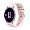 Correa de silicona para reloj Garmin Vivoactive 5 con puntadas onduladas de 20 mm (rosa)