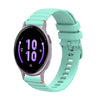 Para Garmin Vivoactive 5 banda de reloj de silicona cosida con puntos y ondulado de 20 mm (verde azulado)