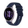 Correa de silicona con puntadas onduladas y puntos para reloj Garmin Active 5 de 20 mm (azul marino)