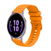 Correa de silicona con puntadas onduladas y puntos para reloj Garmin Active 5 de 20 mm (amarillo ámbar)