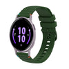 Correa de silicona con puntadas onduladas y puntos para reloj Garmin Active 5 de 20 mm (verde militar)