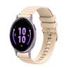 Correa de silicona con puntadas onduladas y puntos de 20 mm para reloj Garmin Active 5 (color crema)