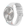 Correa de silicona con puntadas onduladas y puntos para reloj Garmin Move Trend de 20 mm (blanca)