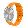 Correa de silicona con puntadas onduladas y puntos para reloj Garmin Move Trend de 20 mm (amarillo ámbar)