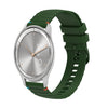 Correa de silicona para reloj Garmin Move Trend de 20 mm con puntadas onduladas y puntos (verde militar)
