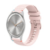Correa de silicona para reloj Garmin Move Trend de 20 mm con puntadas onduladas y puntos (rosa)