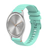 Correa de silicona para reloj Garmin Move Trend de 20 mm con puntadas onduladas y puntos (verde azulado)
