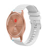 Correa de silicona para reloj Garmin Move Style con puntadas onduladas de 20 mm (blanca)