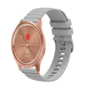 Correa de silicona para reloj Garmin Move Style con puntadas onduladas y puntos de 20 mm (gris)