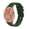 Correa de silicona para reloj Garmin Move Style con costuras onduladas y puntos de 20 mm (verde militar)