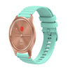 Correa de silicona para reloj Garmin Move Style con puntadas onduladas de 20 mm (verde azulado)