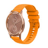 Correa de silicona con puntadas onduladas y puntos para reloj Garmin Move Luxe de 20 mm (amarillo ámbar)