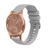 Correa de silicona con puntadas onduladas y puntos para reloj Garmin Move Luxe de 20 mm (gris)
