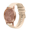 Correa de silicona con puntadas onduladas y puntos para reloj Garmin Move Luxe de 20 mm (color crema)