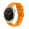 Correa de silicona con puntadas onduladas y puntos para reloj Garmin Approach S40 de 20 mm (amarillo ámbar)
