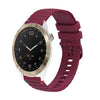 Correa de silicona con puntadas onduladas y puntos para reloj Garmin Approach S40 de 20 mm (rojo vino)