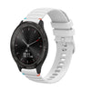 Correa de silicona con puntadas onduladas y puntos para reloj Garmin Move 3 de 20 mm (blanca)