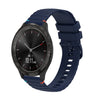 Correa de silicona con puntadas onduladas y puntos de 20 mm para reloj Garmin Move 3 (azul marino)