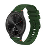 Correa de silicona con puntadas onduladas y puntos para reloj Garmin Move 3 de 20 mm (verde militar)