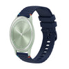 Correa de silicona con puntadas onduladas y puntos para reloj Garmin Move Sport de 20 mm (azul marino)