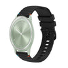 Correa de silicona con puntadas onduladas y puntos para reloj Garmin Move Sport de 20 mm (negra)