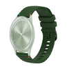 Correa de silicona para reloj Garmin Move Sport con costuras onduladas y puntos de 20 mm (verde militar)