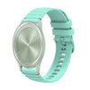 Correa de silicona con puntadas onduladas y puntos para reloj Garmin Move Sport de 20 mm (verde azulado)