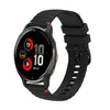 Correa de silicona con puntadas onduladas y puntos para reloj Garmin Venu 2 Plus de 20 mm (negra)