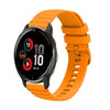 Correa de silicona con puntadas onduladas y puntos para reloj Garmin Venu 2 Plus de 20 mm (amarillo ámbar)