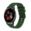 Correa de silicona con puntadas onduladas y puntos para reloj Garmin Venu 2 Plus de 20 mm (verde militar)