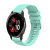 Correa de silicona con puntadas onduladas y puntos para reloj Garmin Venu 2 Plus de 20 mm (verde azulado)