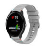 Correa de reloj de silicona con puntadas onduladas y puntos de 20 mm para Garmin Vivoactive 3 Music (gris)