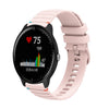 Correa de silicona para reloj Garmin Vivoactive 3 Music con puntadas onduladas y puntos de 20 mm (rosa)