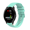 Correa de silicona para reloj Garmin Vivoactive 3 Music con puntadas onduladas y puntos de 20 mm (verde azulado)
