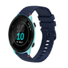 Correa de silicona con puntadas onduladas y puntos para reloj Garmin Forerunner 55 de 20 mm (azul marino)