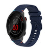 Correa de silicona de 20 mm con puntadas onduladas y puntos para reloj Garmin Forerunner 158 (azul marino)