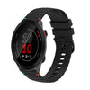 Correa de silicona con puntadas onduladas y puntos para reloj Garmin Forerunner 158 de 20 mm (negra)