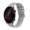 Correa de silicona de 20 mm con puntadas onduladas y puntos para reloj Garmin Forerunner 158 (gris)