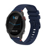 Correa de silicona para reloj Garmin Forerunner 245 Music con costuras onduladas y puntos de 20 mm (azul marino)