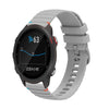 Correa de reloj de silicona de 20 mm con puntadas onduladas y puntos para Garmin Forerunner 245 Music (gris)