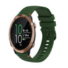 Correa de silicona de 20 mm con puntadas onduladas y puntos para reloj Garmin Forerunner 645 (verde militar)