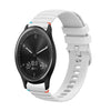 Correa de silicona con puntadas onduladas y puntos para reloj Garmin Vivomove de 20 mm (blanca)