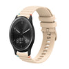 Correa de silicona para reloj Garmin Vivomove de 20 mm con puntadas onduladas y puntos (color crema)