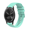 Correa de silicona para reloj Garmin Vivomove de 20 mm con puntadas onduladas y puntos (verde azulado)