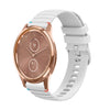 Correa de silicona para reloj Garmin Vivomove Style con puntadas onduladas de 20 mm (blanca)